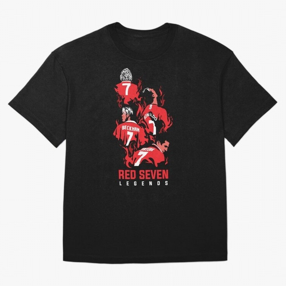 The Red Seven - Man Utd Oversized T-Shirt Keep the Match Day Mood of the FIFA World Cup 2026 USA Canada Mexico Journey through CR7 Highlights, England Pride, Classic Soccer Heritage, Championship Pressure, Fan Loyalty and International Pride;