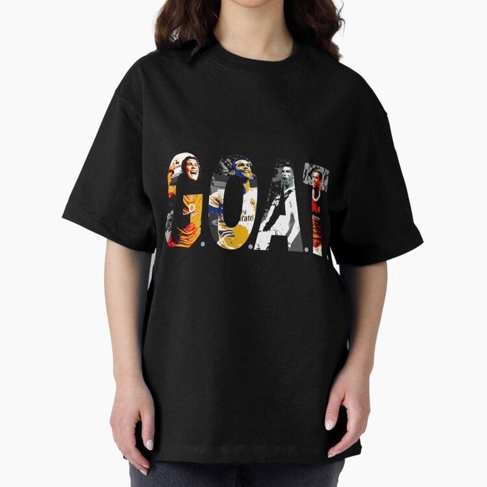 Cristiano Ronaldo Greatest Football Player Of All Time Oversized T-Shirt Celebrate the Biggest Stage of Global Football Passion for FIFA World Cup 2026, Filled with Cristiano Ronaldo, Argentina, France and Brazil, Champion Mindset, Group Stage