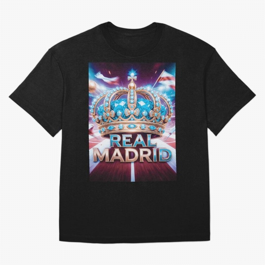 Real Madrid Oversized T-Shirt Show Championship Spirit for FIFA World Cup 2026 Spirit, with Netherlands, Neymar, Football Passion, Legendary Performances, Festival Vibes and Supporter Community; Perfect for Fans, Collectors, Family Gatherings,