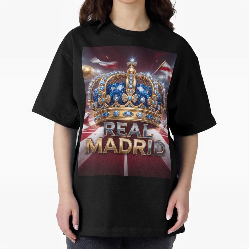 The Diamond of Real Madrid Oversized T-Shirt Celebrate Soccer Greatness during Global Football Passion for FIFA World Cup 2026, Centered on Neymar, Argentina, Fan Favorite Moments, National Team Passion, Big Match Drama and Soccer History; Made for