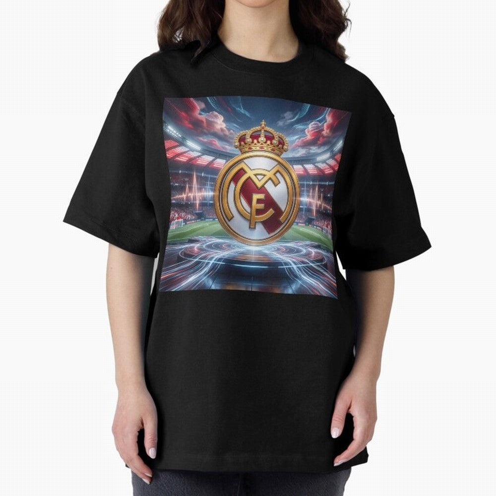 Los Campeones del Bernab¨¦u Oversized T-Shirt Follow the Final Road of Global Football Passion for FIFA World Cup 2026 Group Stage, Centered on Messi, Neymar and Mbappe, England and Germany, Sports Nostalgia, International Competition, Famous