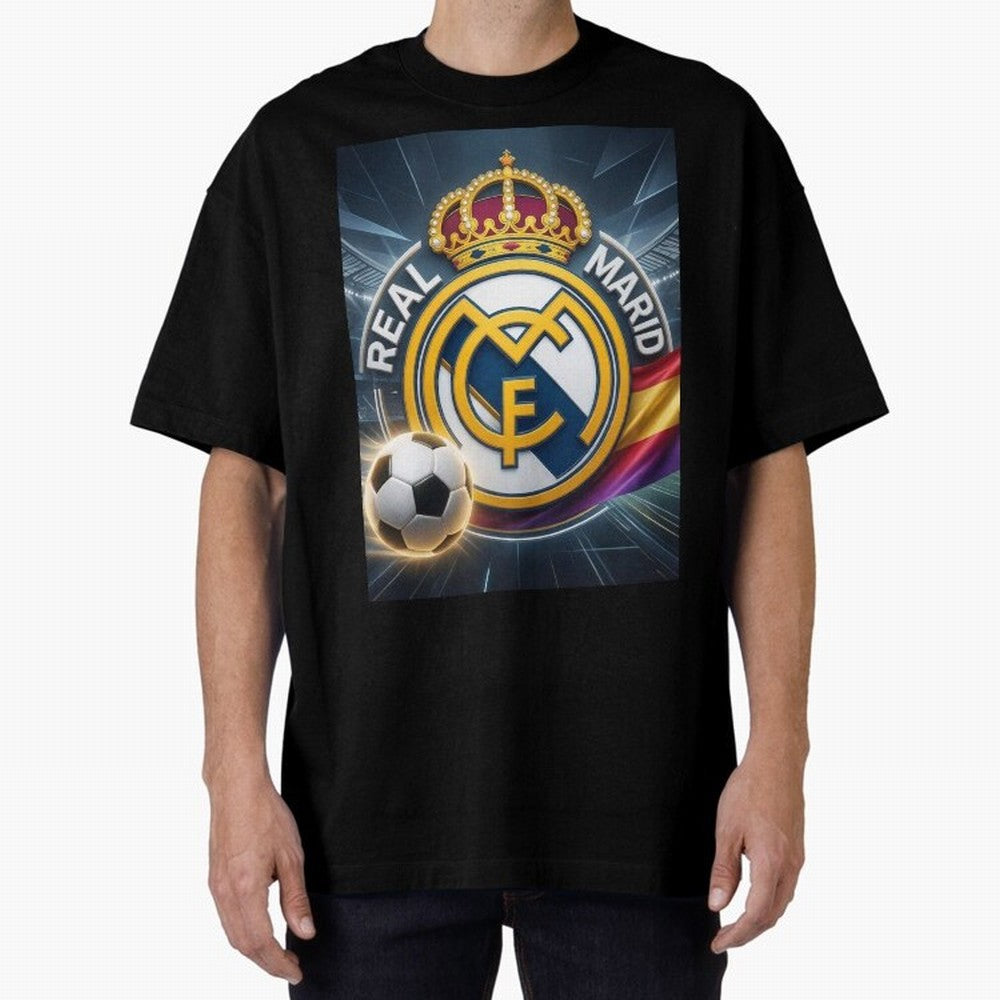 Pelot¨®n Real Madrid Oversized T-Shirt Stand with the FIFA World Cup 2026 USA Canada Mexico Journey through Neymar, Haaland and Cristiano Ronaldo Highlights, Spain and Netherlands Pride, Retro Football Energy, Iconic Rivalries, Trophy Chase Drama