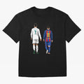 Cristiano Ronaldo And Messi Oversized T-Shirt Support Global Football Passion for FIFA World Cup 2026 USA Canada Mexico, Built around CR7 and Messi, England, France and Netherlands, Worldwide Fan Energy, Dramatic Goals, Stadium Lights and