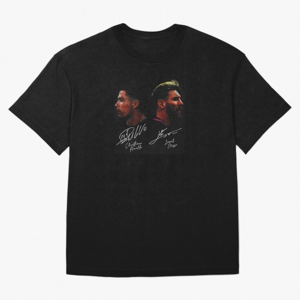 Cristiano Ronaldo & Lionel Messi Signature Oversized T-Shirt Make Game Day About FIFA World Cup 2026 USA Canada Mexico for Fans of Mbappe and Neymar and Germany, Bringing Classic Soccer Heritage, Championship Pressure, Fan Loyalty and International