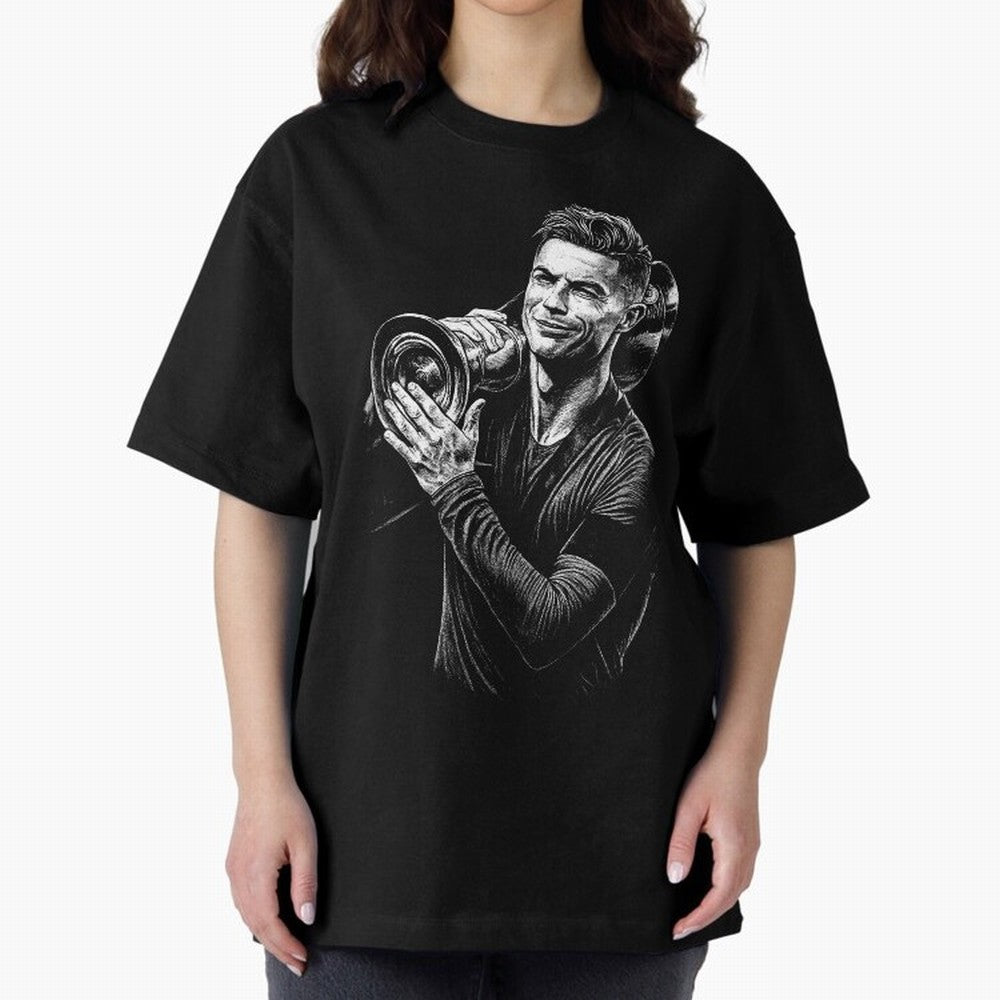 Cristiano Ronaldo Nations League Cup Oversized T-Shirt Follow the Final Road of FIFA World Cup 2026 Group Stage for Fans of Haaland and Mbappe and Argentina and Brazil, Bringing Stadium Chants, National Pride, Trophy Dreams and Unforgettable