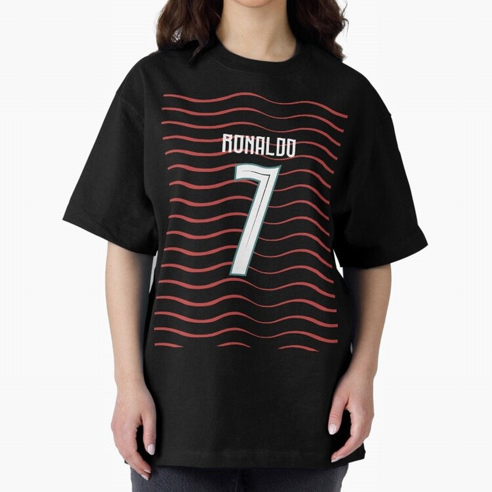 Cristiano Ronaldo Portugal Jersey 2026 World cup Oversized T-Shirt Honor Football Greatness during FIFA World Cup 2026 USA Canada Mexico Connected to Messi and Cristiano Ronaldo, Spain and Netherlands Energy, Football Festival Excitement, Trophy