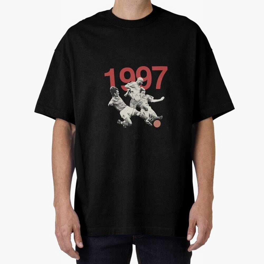 Ronaldo Maldini Cannavaro Tournoi de France 1997 Oversized T-Shirt Show Passion for the Stars of the FIFA World Cup 2026 Journey through Messi, CR7 and Mbappe Highlights, England Pride, Soccer Culture, Superstar Moments, National Team Dreams and