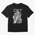 CR7 Cristiano Ronaldo illustration ink black white watercolour Oversized T-Shirt Relive the Noise and Pride of FIFA World Cup 2026 USA Canada Mexico Capturing Messi, Neymar and Mbappe, Portugal, Spain and Germany Energy, Match Day Excitement,