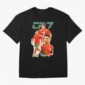 CR7 Cristiano Ronaldo illustration watercolour Oversized T-Shirt Show Your Love for FIFA World Cup 2026 Group Stage for Fans of Messi, CR7 and Mbappe and England, France and Netherlands, Bringing Classic Soccer Heritage, Championship Pressure, Fan