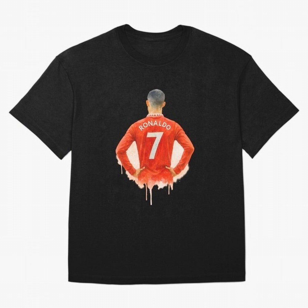 CR7 Cristiano Ronaldo potrait art a powerful moment artwork Oversized T-Shirt Celebrate Football Heritage in Global Football Passion for FIFA World Cup 2026 Group Stage, Celebrating Haaland, England, France and Netherlands, Championship Spirit,