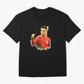 CR7 Cristiano Ronaldo potrait a powerful moment artwork Oversized T-Shirt Step into Global Football Passion for FIFA World Cup 2026 USA Canada Mexico, Filled with Messi, Neymar and Mbappe, Spain, Football History, Final Match Energy, Crowd Noise
