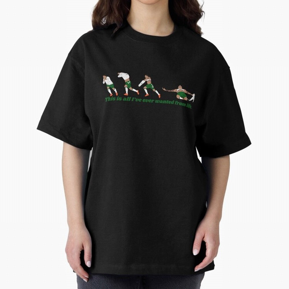 Troy Parrott Ireland Hat Trick Goal Celebration Minimalist Oversized T-Shirt Honor the Football Icons of FIFA World Cup 2026 USA Canada Mexico Spirit, Featuring Spain, Haaland and Mbappe, Match Day Excitement, Supporter Culture, Golden Goals and