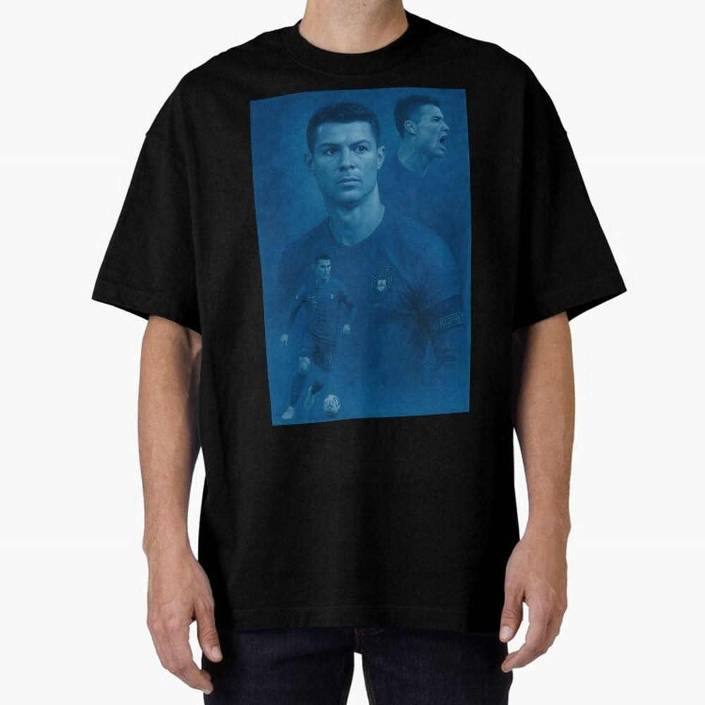Blue Soccer Oversized T-Shirt Cheer through Every Moment of FIFA World Cup 2026 USA Canada Mexico for Fans of Neymar and Argentina, Bringing Match Day Excitement, Supporter Culture, Golden Goals and Global Football Passion; Built for Supporters