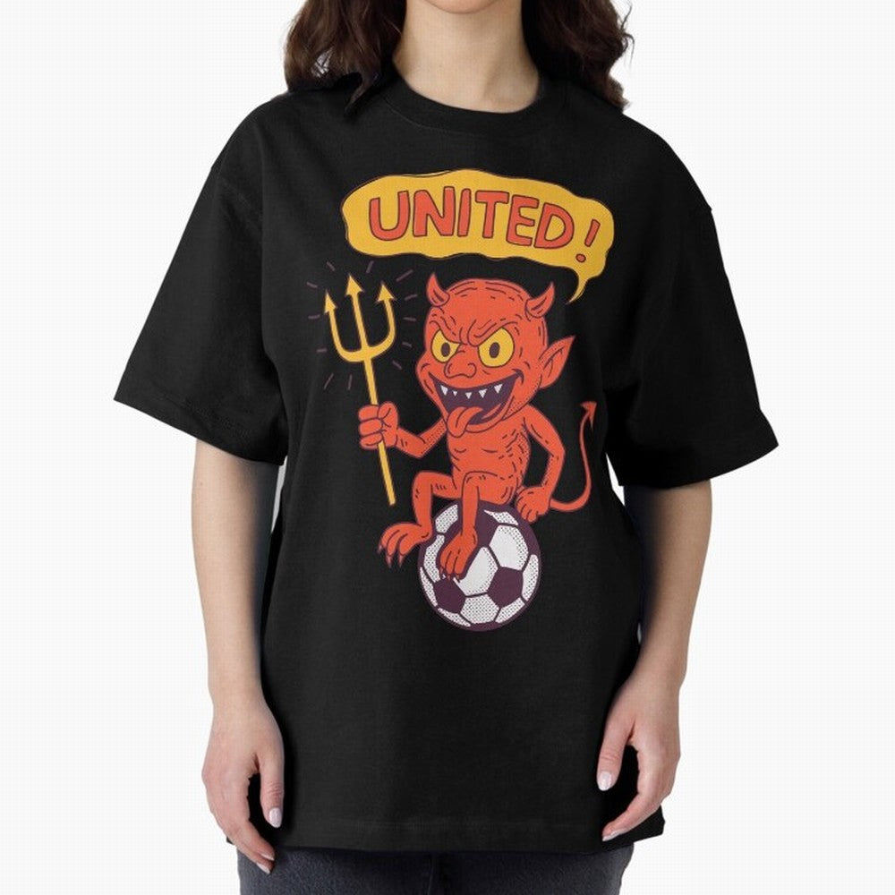 Manchester United The Red Devils Oversized T-Shirt Celebrate Football Dreams Across the FIFA World Cup 2026 USA Canada Mexico Journey through Mbappe Highlights, Argentina, France and Brazil Pride, Worldwide Fan Energy, Dramatic Goals, Stadium