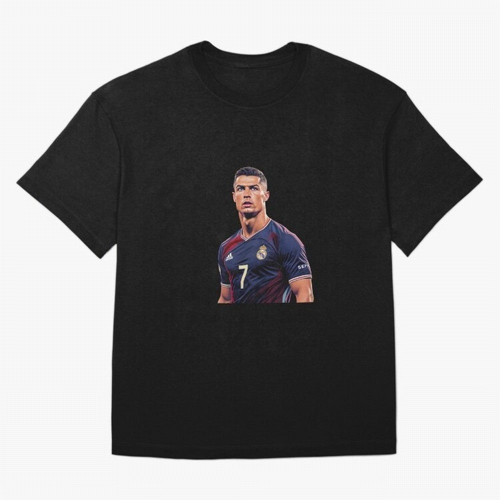 CR7 Siuuu Oversized T-Shirt Enjoy Global Football Passion for FIFA World Cup 2026, Highlighting Neymar, Haaland and Cristiano Ronaldo, Brazil, Portugal and Argentina, Vintage Soccer Flavor, Modern Football Stars, National Flags and Final Night