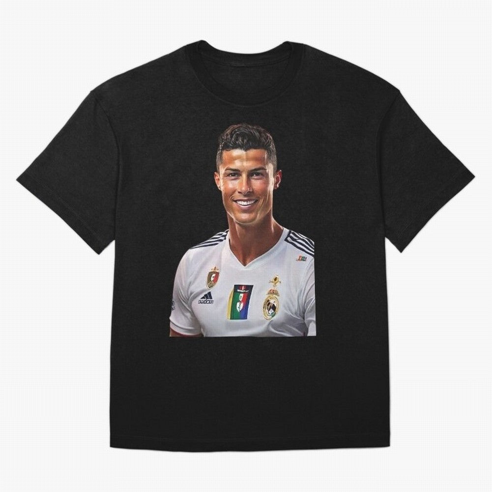 smiling Cristiano Ronaldo Oversized T-Shirt Show Your Love for FIFA World Cup 2026 Group Stage Spirit, with Netherlands, Mbappe and Neymar, Goal Celebration Energy, Supporter Heritage, Football Icons and Worldwide Tournament Joy; Ideal for
