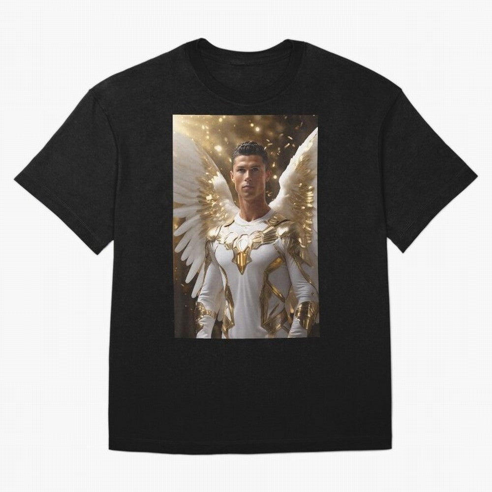 Cristiano Ronaldo angel 1 Oversized T-Shirt Follow the Road to FIFA World Cup 2026 Group Stage for Fans of Mbappe and Portugal, Spain and Germany, Bringing Worldwide Fan Energy, Dramatic Goals, Stadium Lights and Championship Celebrations; Perfect