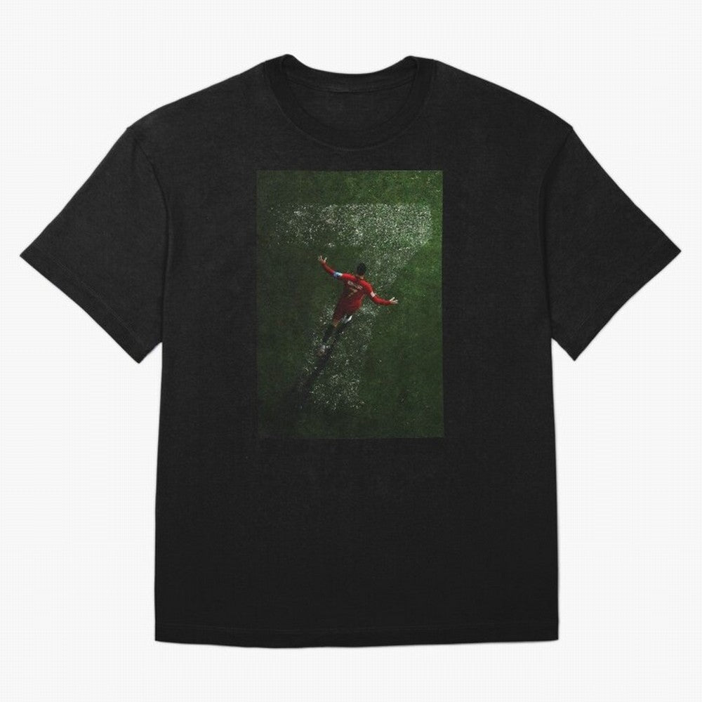 CR7 The G.O.A.T. Football Art - Cristiano Ronaldo Oversized T-Shirt Represent Football Lovers during the FIFA World Cup 2026 Journey through Messi, CR7 and Mbappe Highlights, Argentina Pride, Sports Nostalgia, International Competition, Famous