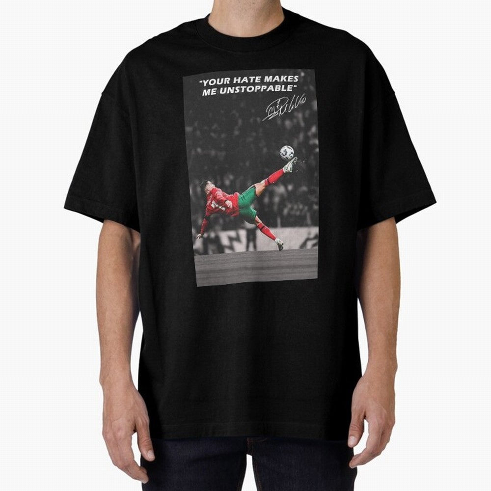 Cristiano Ronaldo Inspiration Oversized T-Shirt Honor Champions and Dreams in FIFA World Cup 2026 USA Canada Mexico for Fans of Neymar, Haaland and Cristiano Ronaldo and Portugal, Spain and Germany, Bringing Champion Mindset, Group Stage Buzz,