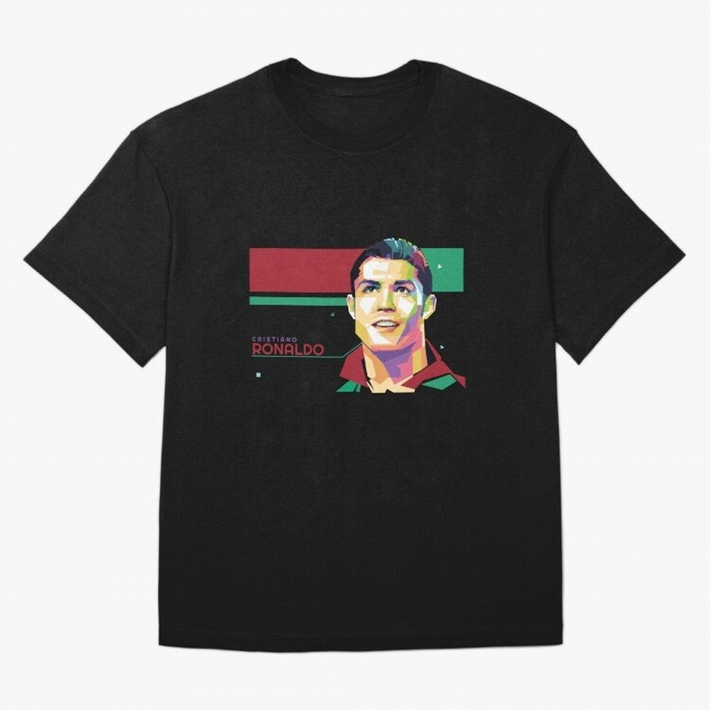 Cristiano Ronaldo ¨C Legendary Football Star & GOAT Artwork Oversized T-Shirt Represent Football Lovers during Match Day Hype around FIFA World Cup 2026 Group Stage, Haaland, Brazil, Portugal and Argentina, Game Day Rituals, Football Legends,