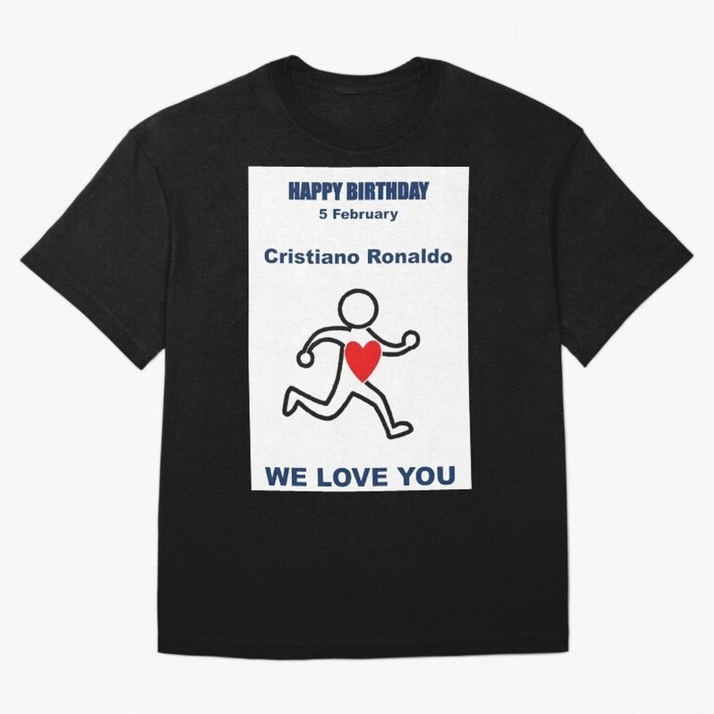 Tribute to Cristiano Ronaldo ¡ª 5 February Oversized T-Shirt Celebrate Global Football Passion for FIFA World Cup 2026 Group Stage, Made for Cristiano Ronaldo, Haaland and CR7, Brazil, Tournament Hype, Historic Matchups, Family Viewing Parties and