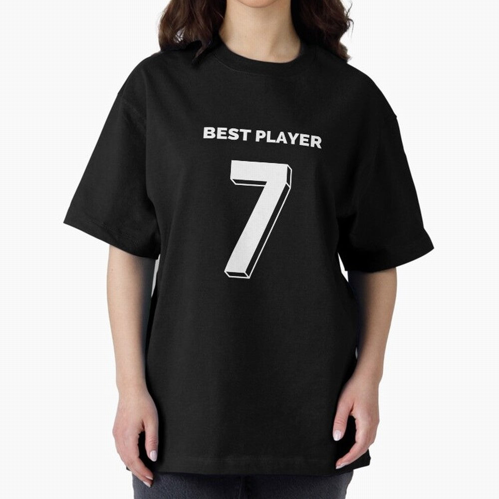 Legacy 7 Oversized T-Shirt Remember Iconic Moments from Global Football Passion for FIFA World Cup 2026 USA Canada Mexico, Celebrating Mbappe and Neymar, Portugal, Football Festival Excitement, Trophy Ambitions, Country Rivalries and Star Player