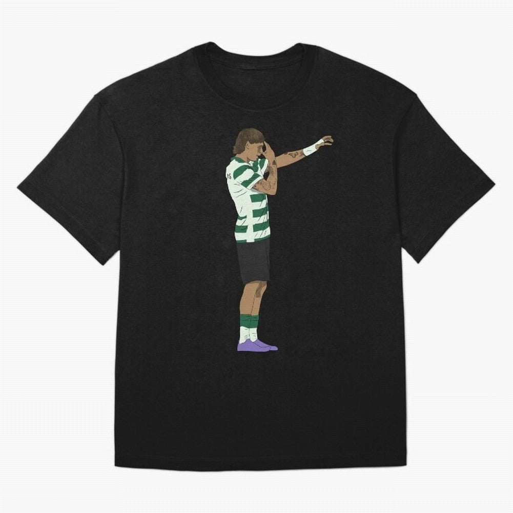 Ricardo Mangas Sporting Goal Celebration Minimalist Oversized T-Shirt Back Your Heroes with FIFA World Cup 2026 for Fans of Neymar and Brazil, Portugal and Argentina, Bringing Championship Spirit, Famous Goals, Roaring Crowds and International