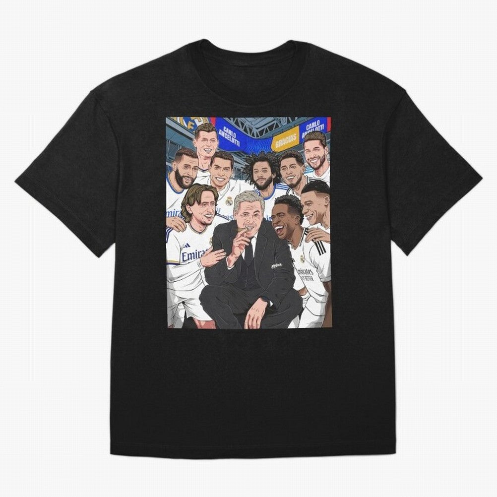 Carlo Ancelotti and Real Madrid Players Oversized T-Shirt Bring World Football Passion into the FIFA World Cup 2026 Journey through Neymar, Haaland and Cristiano Ronaldo Highlights, Germany Pride, Fan Favorite Moments, National Team Passion, Big