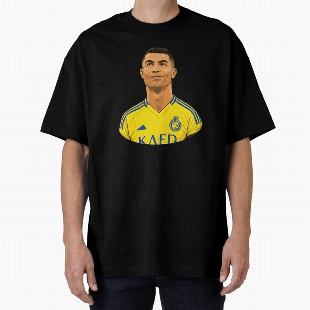 CR7 Oversized T-Shirt Support Your Favorite Stars during FIFA World Cup 2026 Group Stage for Fans of Mbappe and France and Portugal, Bringing Vintage Soccer Flavor, Modern Football Stars, National Flags and Final Night Emotion; Created for Match