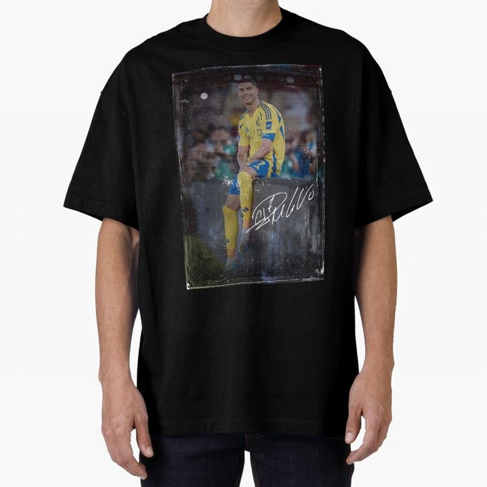 Cristiano Ronaldo Oversized T-Shirt Capture FIFA World Cup 2026 USA Canada Mexico Celebrating Mbappe and Neymar, Spain and Netherlands Energy, Stadium Memories, Football Loyalty, International Chants and Championship Tradition; Built for Supporters