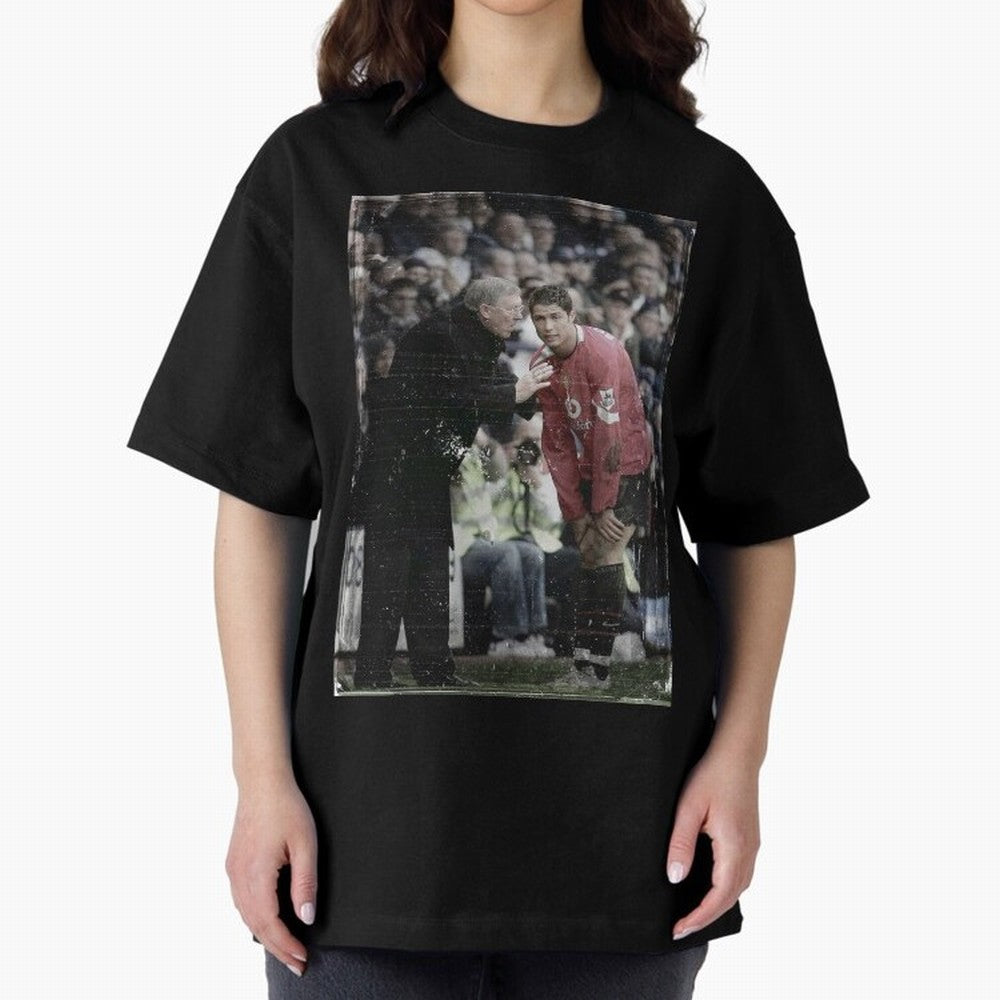 Sir Alex Ferguson and Cristiano Ronaldo Oversized T-Shirt Treasure Global Football Passion for FIFA World Cup 2026 USA Canada Mexico, Built around Messi, Portugal, Spain and Germany, Football Passion, Legendary Performances, Festival Vibes and