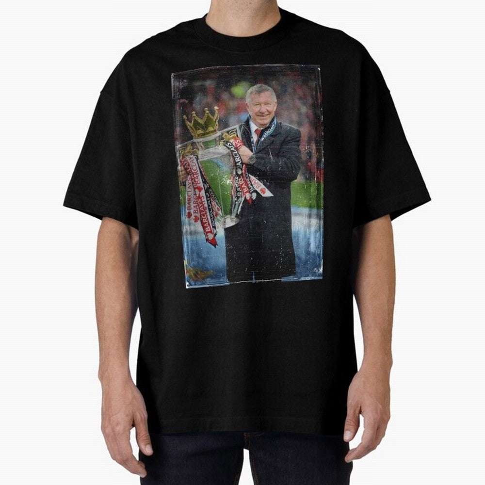 Sir Alex Ferguson Champion Oversized T-Shirt Celebrate Football Heritage in Match Day Hype around FIFA World Cup 2026 Group Stage, Mbappe, Netherlands, Worldwide Fan Energy, Dramatic Goals, Stadium Lights and Championship Celebrations; Perfect for