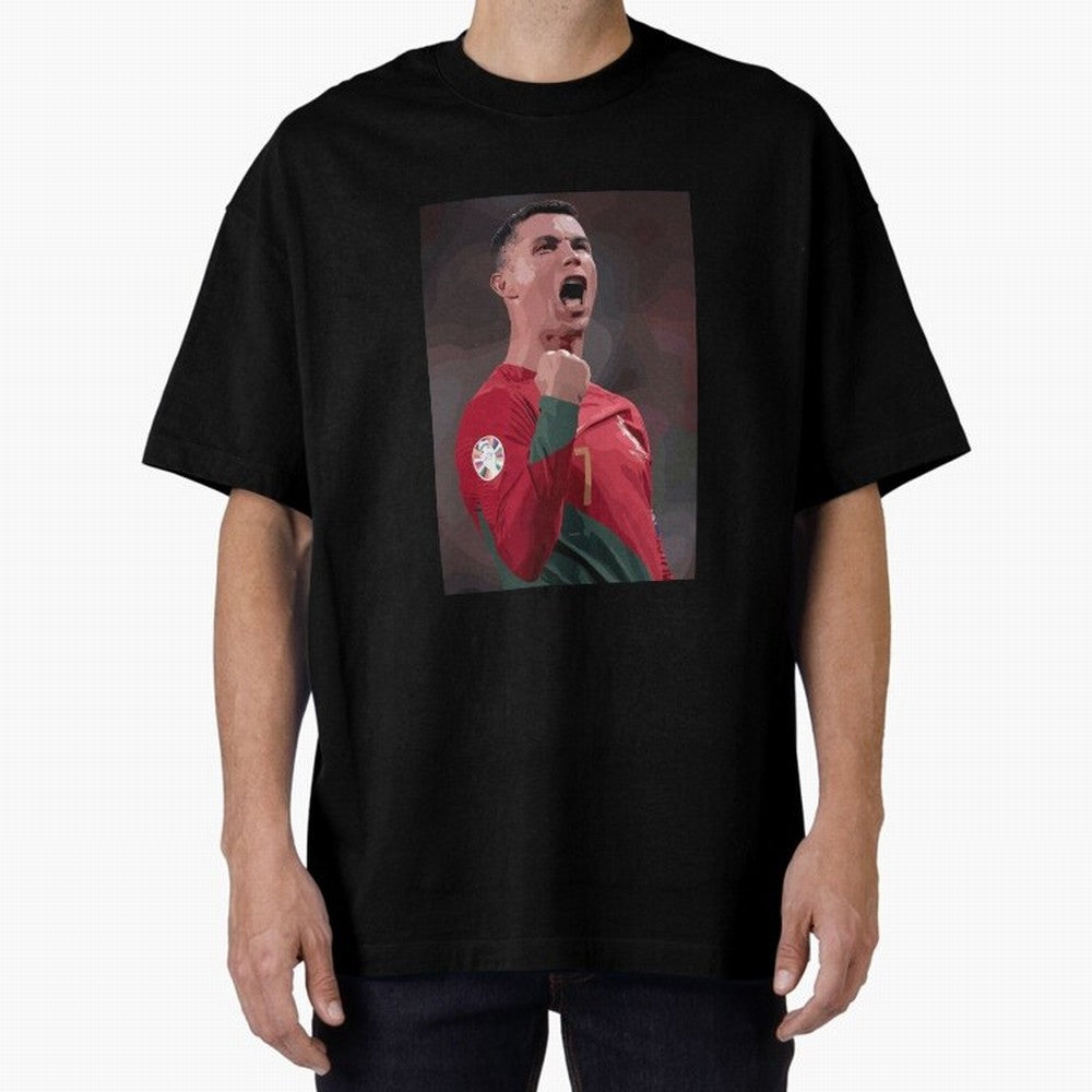Cristiano Ronaldo Oversized T-Shirt Relive FIFA World Cup 2026 Centered on CR7 and Messi, Spain Energy, Vintage Soccer Flavor, Modern Football Stars, National Flags and Final Night Emotion; Built for Supporters Chasing Trophy Dreams, Final Match