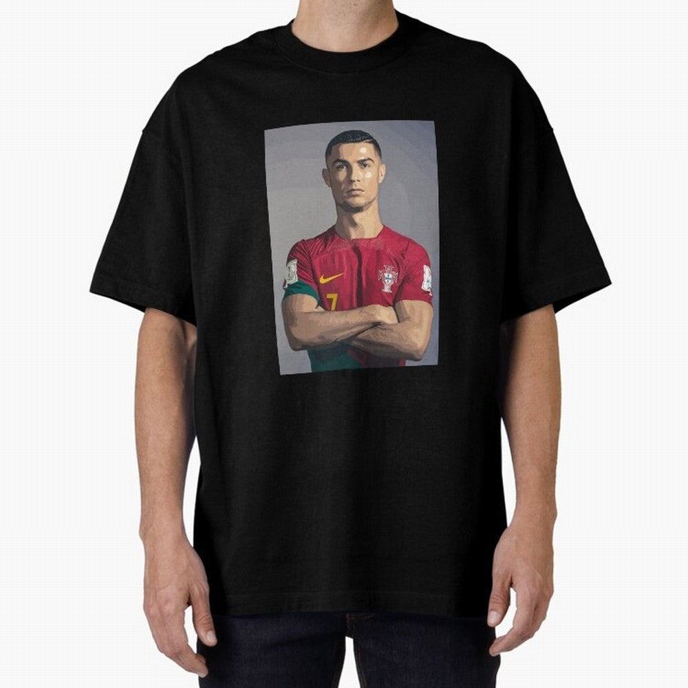 Cristiano Ronaldo Oversized T-Shirt Make Your Look Match FIFA World Cup 2026 USA Canada Mexico Celebrating Cristiano Ronaldo, England, France and Netherlands Energy, Champion Mindset, Group Stage Buzz, Knockout Tension and Passionate Fan Culture;