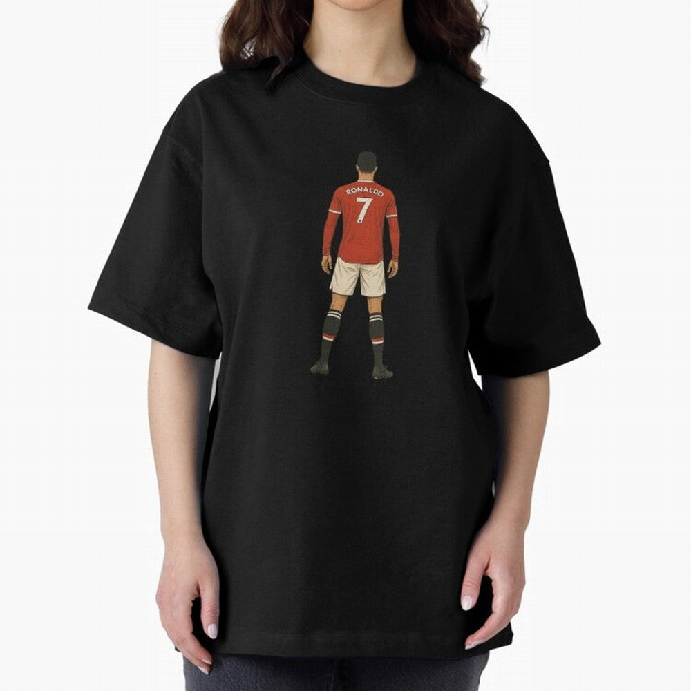 Ronaldo Oversized T-Shirt Show Your Stadium Side during FIFA World Cup 2026 for Fans of Messi, CR7 and Mbappe and Argentina, France and Brazil, Bringing Stadium Memories, Football Loyalty, International Chants and Championship Tradition; Perfect