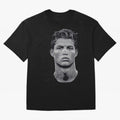 Retro Football Legend Portrait Illustration For Men And Gift For Soccer Fans Oversized T-Shirt Show Passion for the Stars of FIFA World Cup 2026 USA Canada Mexico Spirit, Inspired by Spain and Netherlands, Messi, CR7 and Mbappe, Global Supporter