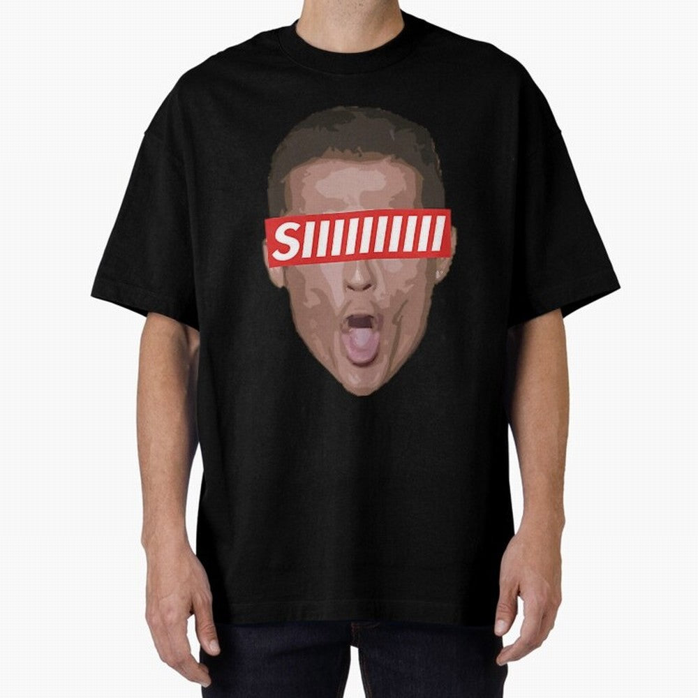 Funny Soccer Player Celebration Shout Illustration For Men, Gift For Football Fans Oversized T-Shirt Get Ready for FIFA World Cup 2026 USA Canada Mexico Centered on Mbappe and Neymar, England Energy, Fan Favorite Moments, National Team Passion, Big