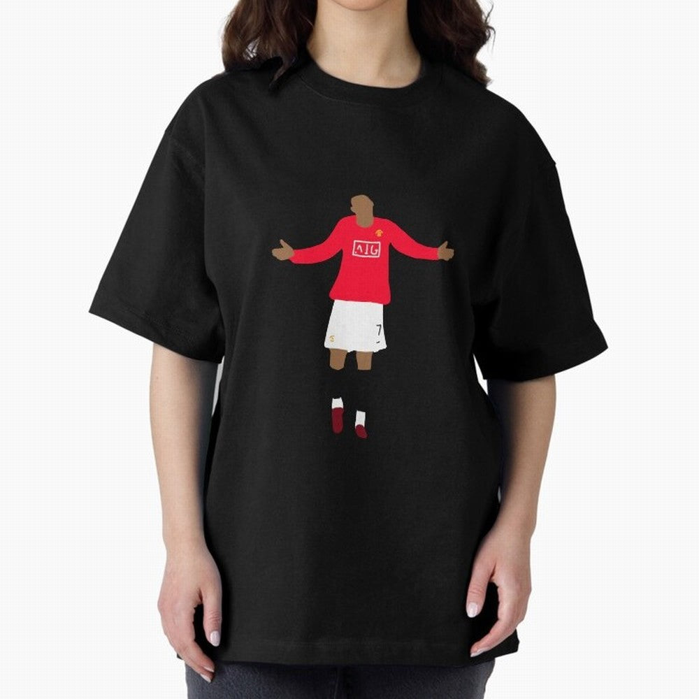Cristiano Ronaldo Goal Celebration Illustration Oversized T-Shirt Bring Match Day Fire to the FIFA World Cup 2026 Group Stage Journey through Mbappe Highlights, Netherlands Pride, Classic Soccer Heritage, Championship Pressure, Fan Loyalty and