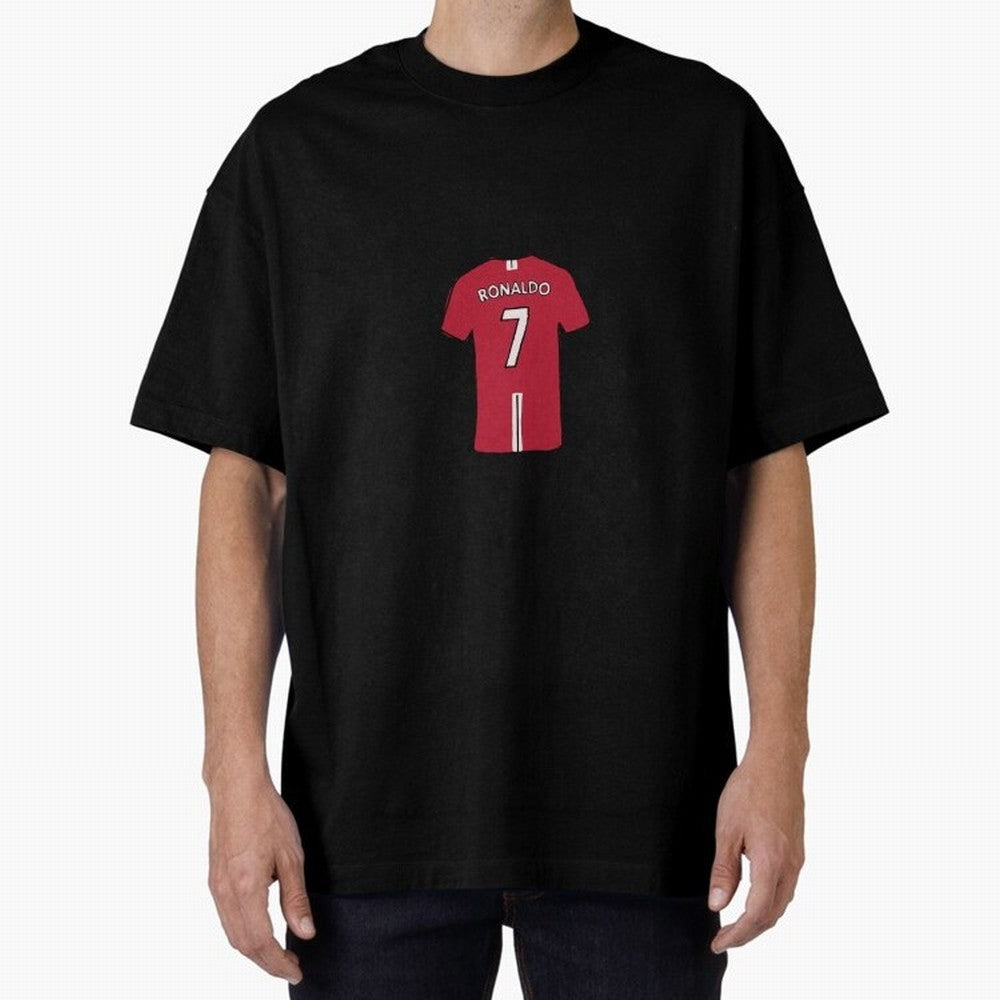 Cristiano Ronaldo Number 7 Jersey Illustration Oversized T-Shirt Make Your Look Match Global Football Passion for FIFA World Cup 2026 Group Stage, Built around Haaland, Germany, Supporter Pride, Iconic Celebrations, Legendary Names and Global Match