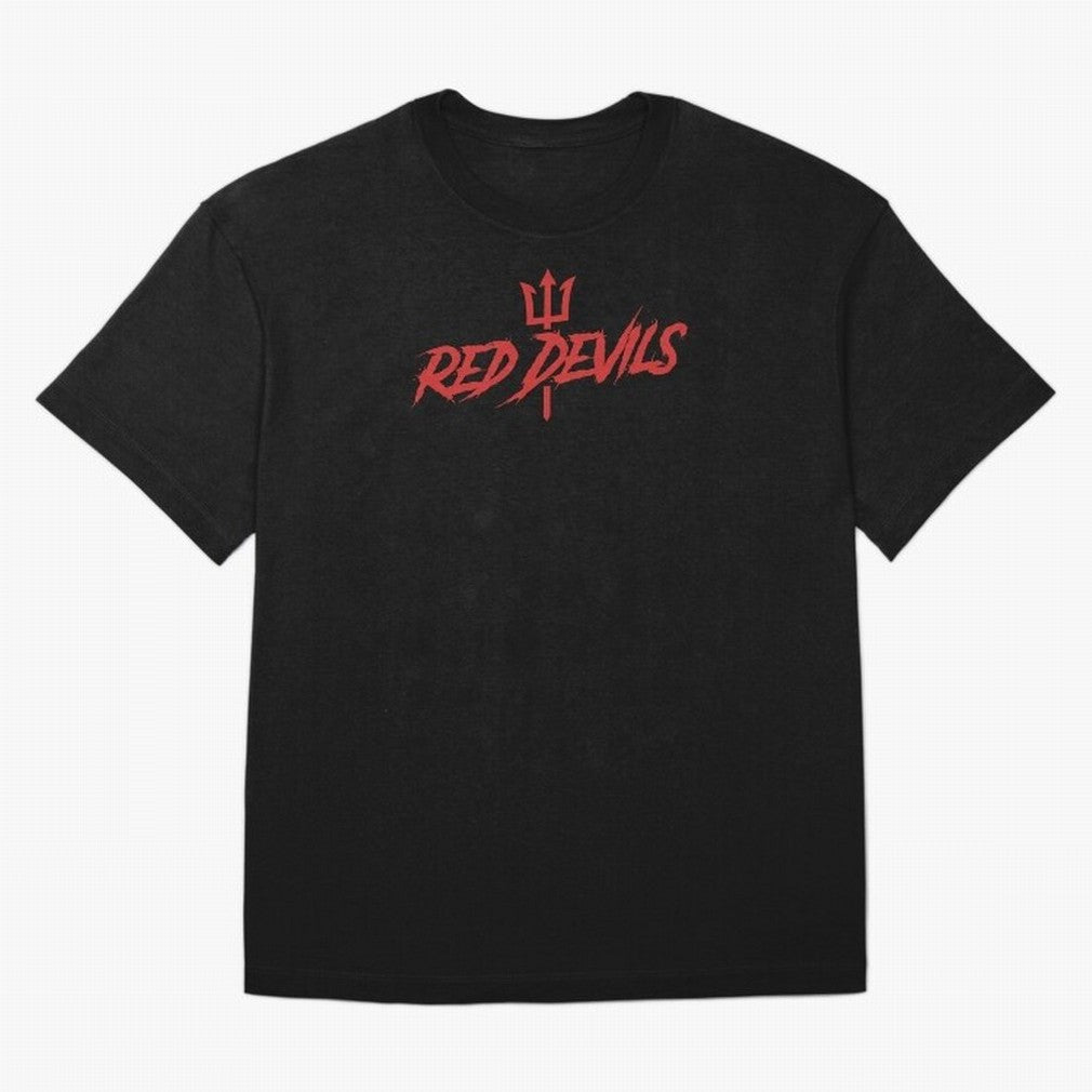 Red Devils Oversized T-Shirt Follow the Final Road of Global Football Passion for FIFA World Cup 2026 USA Canada Mexico, Driven by Cristiano Ronaldo, Haaland and CR7, Brazil, Vintage Soccer Flavor, Modern Football Stars, National Flags and Final