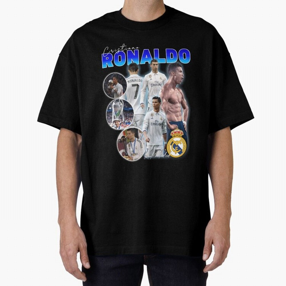 CR7 Real Madrid Poster ¨C For Football Fans and Gift For Ronaldo Supporters Oversized T-Shirt Honor FIFA World Cup 2026 USA Canada Mexico Driven by Neymar, Portugal Energy, Goal Celebration Energy, Supporter Heritage, Football Icons and Worldwide