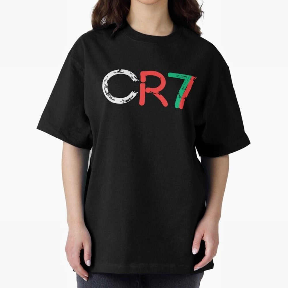 CR7 Portugal Colors Poster For Football Fans, Gift For Soccer Lovers Oversized T-Shirt Remember Iconic Moments from FIFA World Cup 2026 USA Canada Mexico Spirit, Inspired by England, France and Netherlands, Mbappe and Neymar, Stadium Memories,