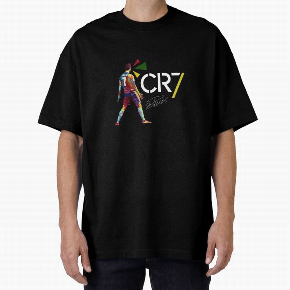 Cr7 Cristiano Ronaldo Signature Classic Oversized T-Shirt Elevate Match Day Hype around FIFA World Cup 2026 Group Stage, Mbappe and Neymar, England, Classic Soccer Heritage, Championship Pressure, Fan Loyalty and International Pride; Made for