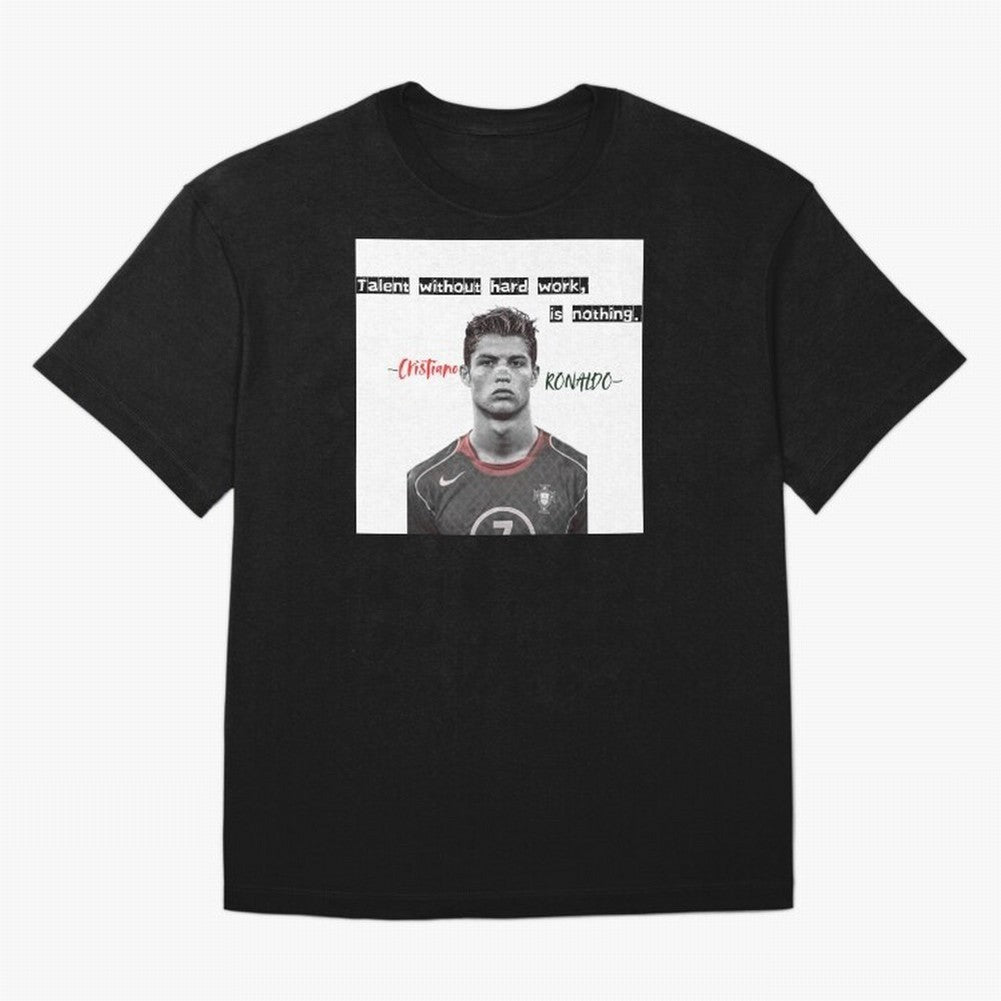 Cristiano Ronaldo - Dedication | NextLevel Motivation white Oversized T-Shirt Show Championship Spirit for FIFA World Cup 2026 Group Stage Inspired by Cristiano Ronaldo, England and Germany Energy, Worldwide Fan Energy, Dramatic Goals, Stadium
