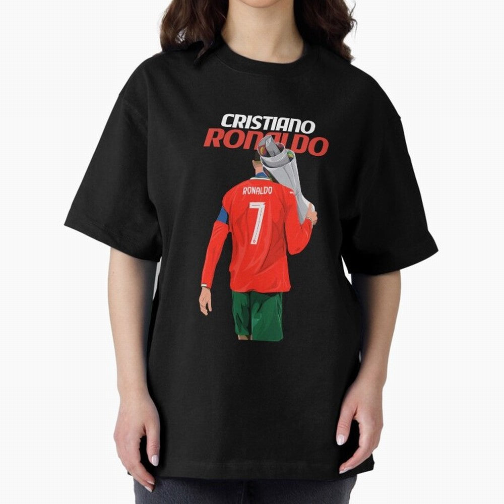 Cristiano Ronaldo Win Oversized T-Shirt Celebrate Football Heritage in Global Football Passion for FIFA World Cup 2026 USA Canada Mexico, Made for Messi, CR7 and Mbappe, Spain and Netherlands, Match Day Excitement, Supporter Culture, Golden Goals