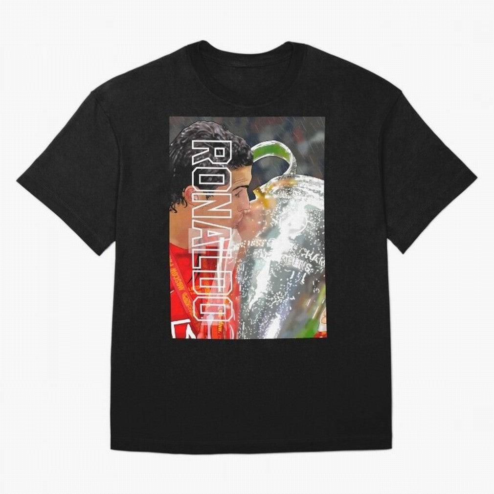 Cristiano Ronaldo ¨C 2008 Manchester United Champions League Glory Artwork by GrizzlyGFX Oversized T-Shirt Mark FIFA World Cup 2026 Group Stage Spirit, Connected to Brazil, Portugal and Argentina, Mbappe and Neymar, Classic Soccer Heritage,