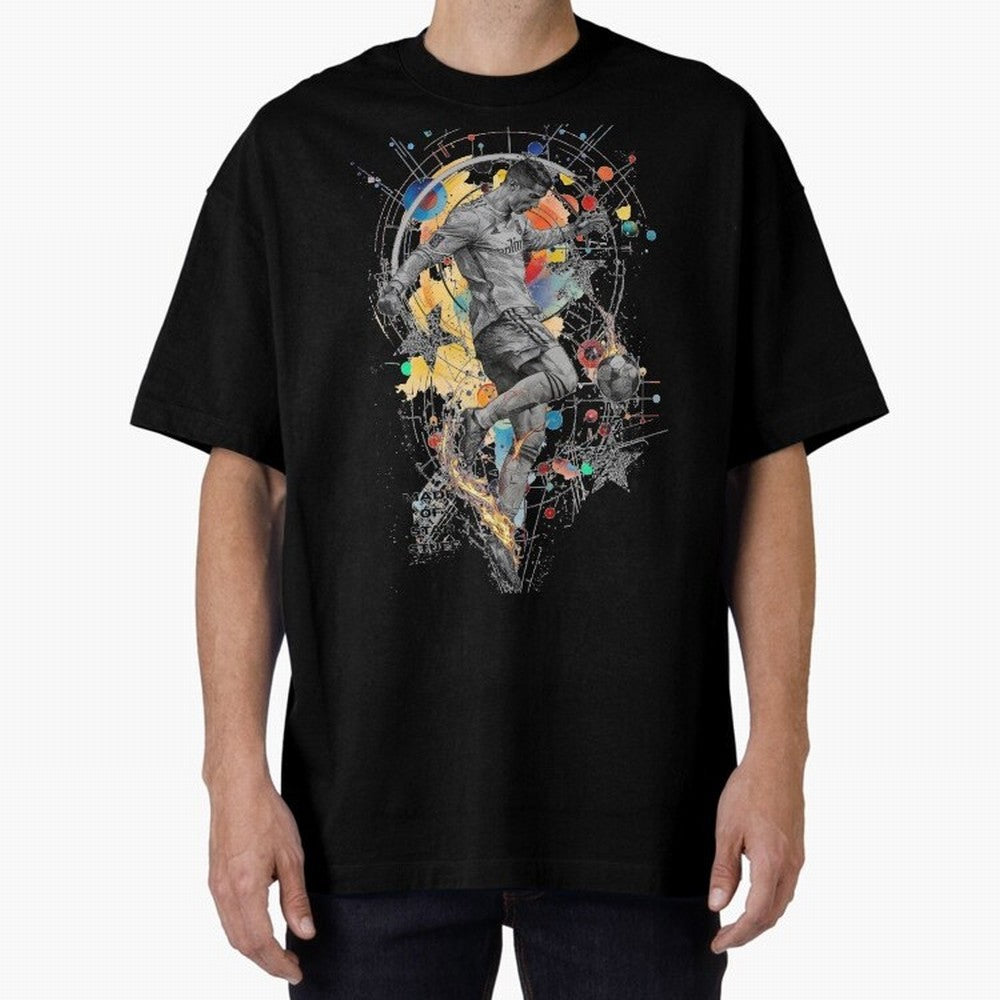 Cristiano Ronaldo Football Playmaker Oversized T-Shirt Enjoy Match Day Hype around FIFA World Cup 2026 Group Stage, Cristiano Ronaldo, France and Portugal, Football History, Final Match Energy, Crowd Noise and Once in a Lifetime Moments; Ideal for
