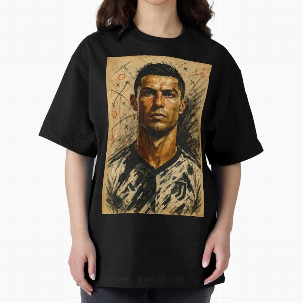 The Architect of Victory Oversized T-Shirt Keep Football History Alive during Global Football Passion for FIFA World Cup 2026 USA Canada Mexico, Inspired by Cristiano Ronaldo, Haaland and CR7, Argentina, Football History, Final Match Energy, Crowd