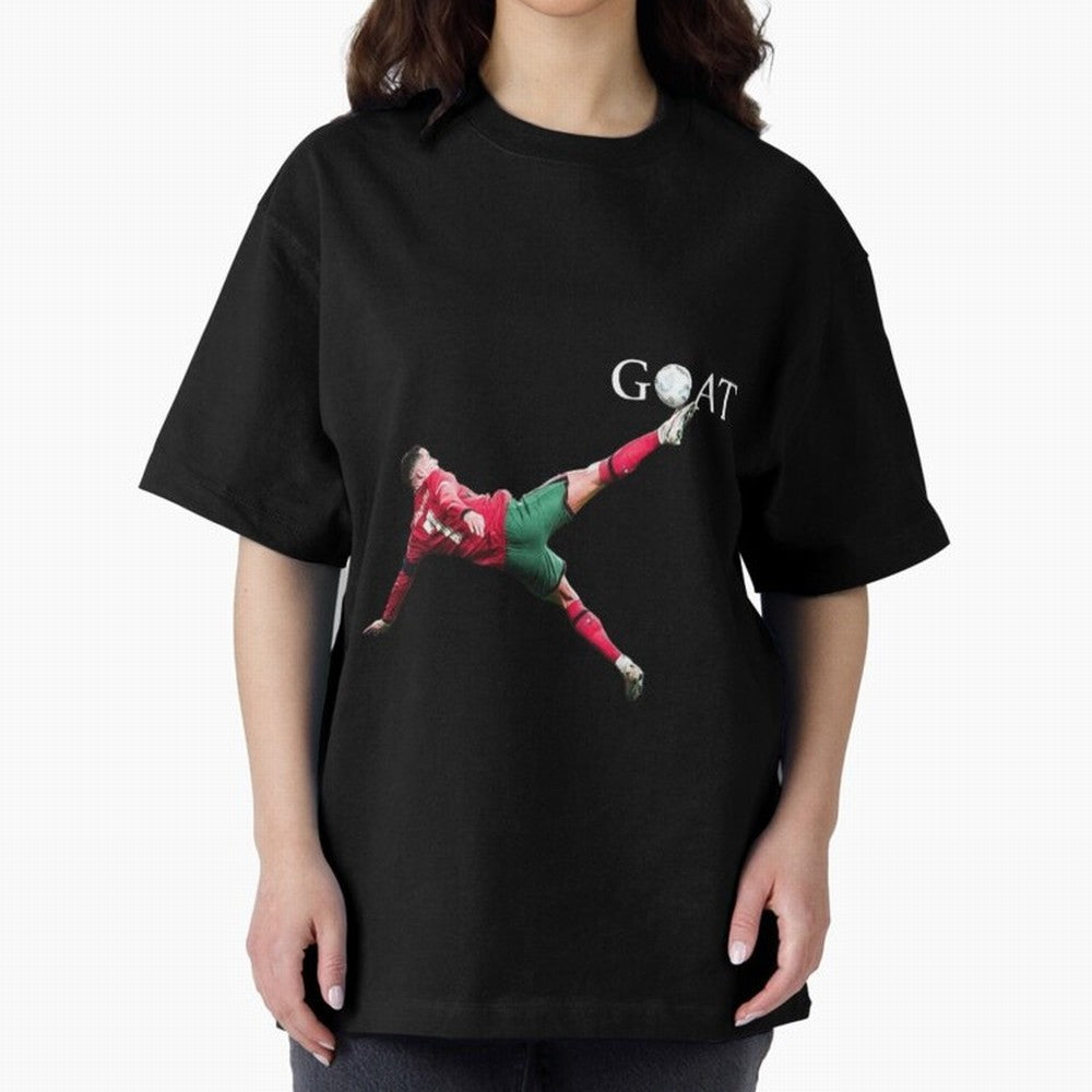 GOAT in Motion: Ronaldo's Iconic Bicycle Kick Oversized T-Shirt Celebrate the Biggest Stage of the FIFA World Cup 2026 Journey through Mbappe and Neymar Highlights, Germany Pride, Goal Celebration Energy, Supporter Heritage, Football Icons and