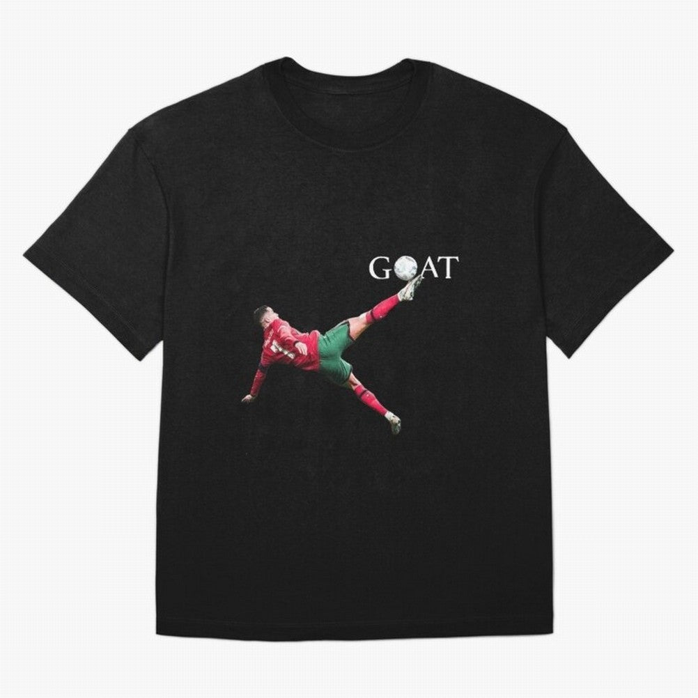 GOAT in Motion: Ronaldo's Iconic Bicycle Kick Oversized T-Shirt Celebrate the Biggest Stage of the FIFA World Cup 2026 Journey through Mbappe and Neymar Highlights, Germany Pride, Goal Celebration Energy, Supporter Heritage, Football Icons and
